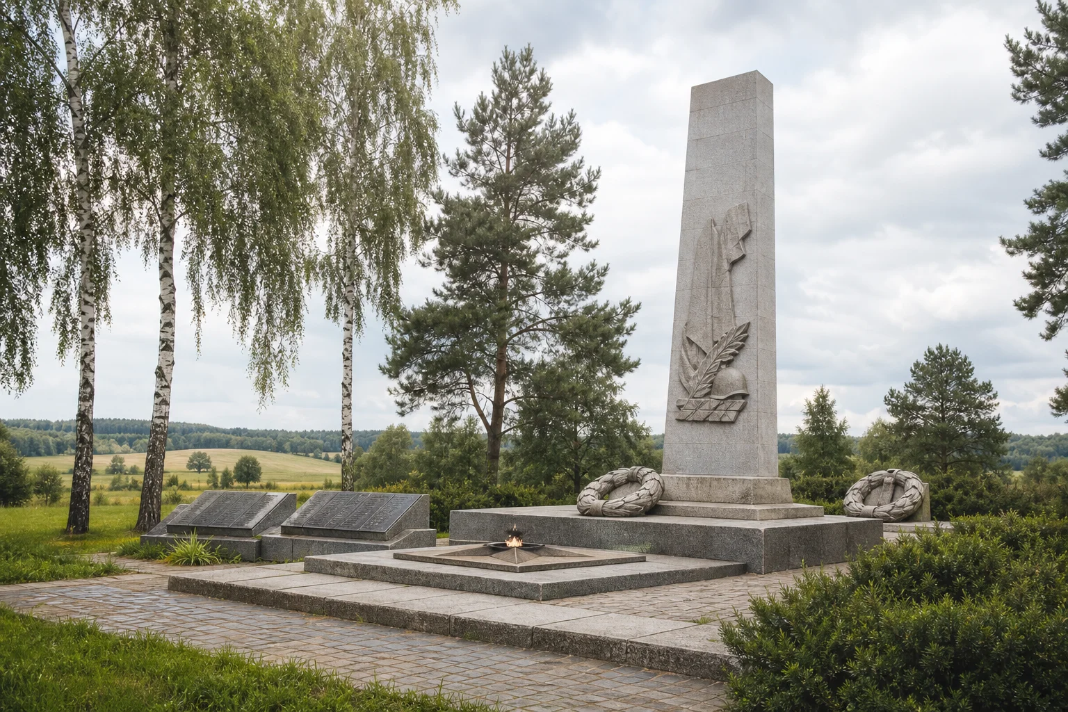 Мемориальный комплекс в деревне Усакино