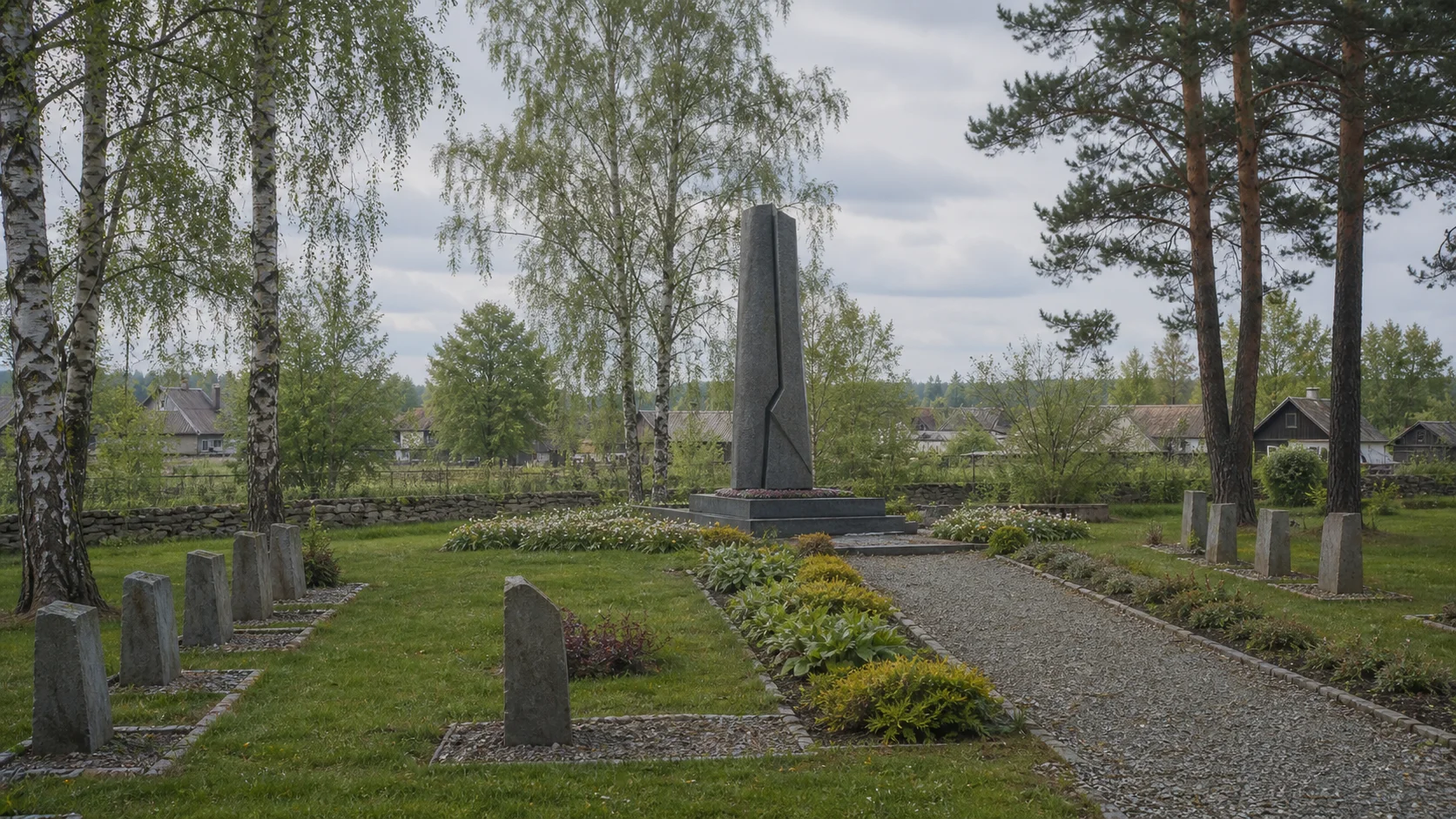 Невель, кладбище солдат 1-й мировой войны: памятник русским и немецким солдатам