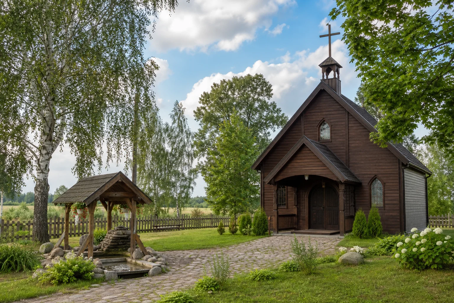 Нов. Мышь, кладбище христианское: часовня католич. (дерев.)