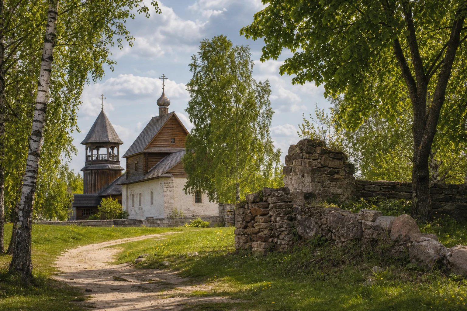 Новоспасск. Руины Спасо-Преображенской церкви
