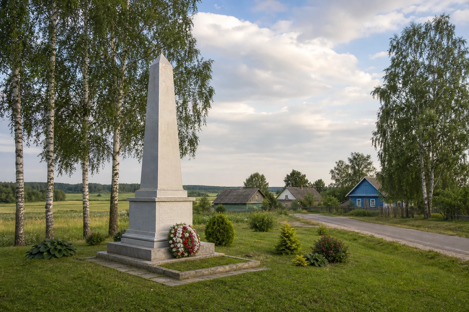 Обелиск возле деревни Сокольничи