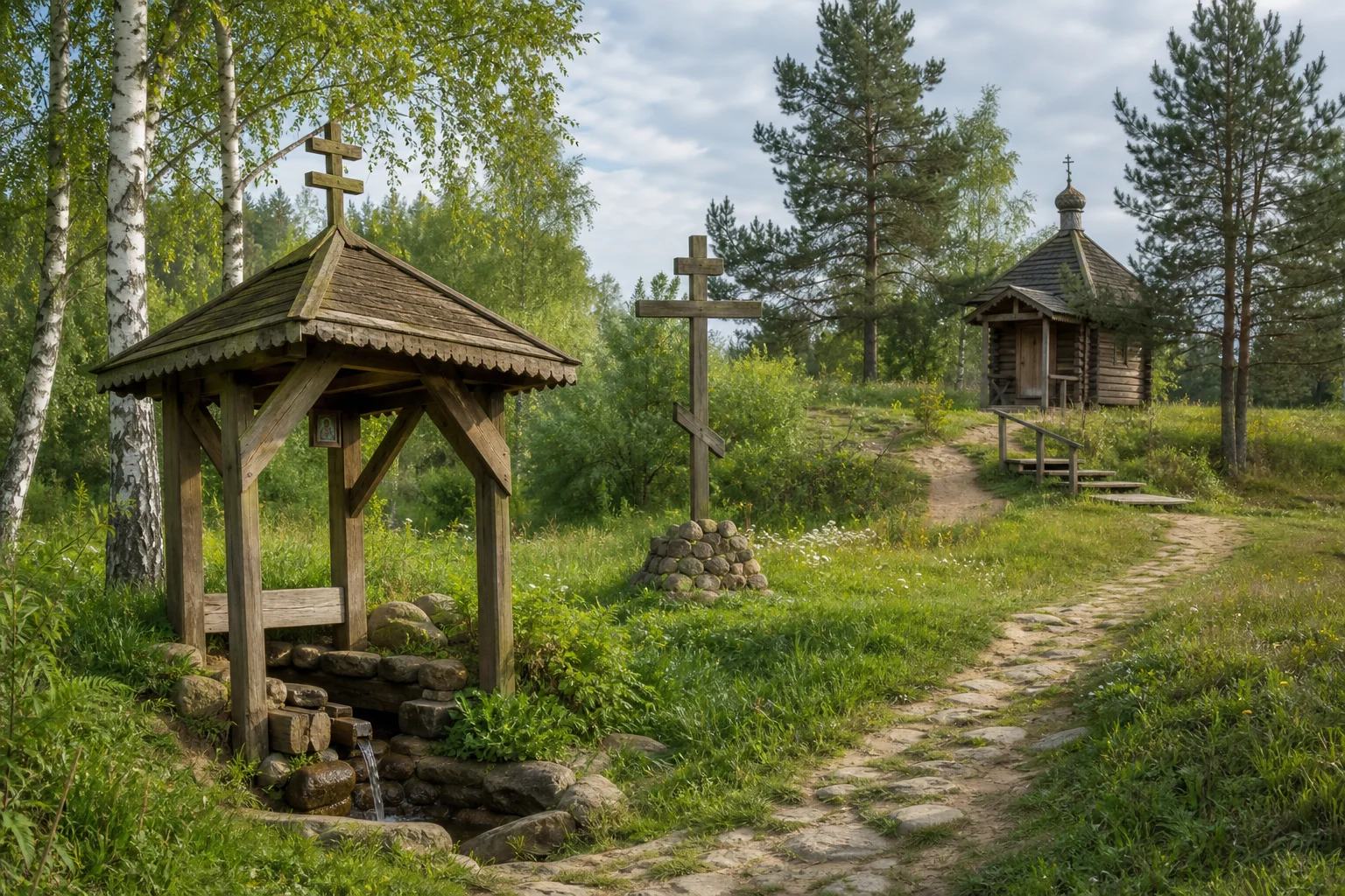 Огородники, церковь Крестовоздвиженская (дерев.)