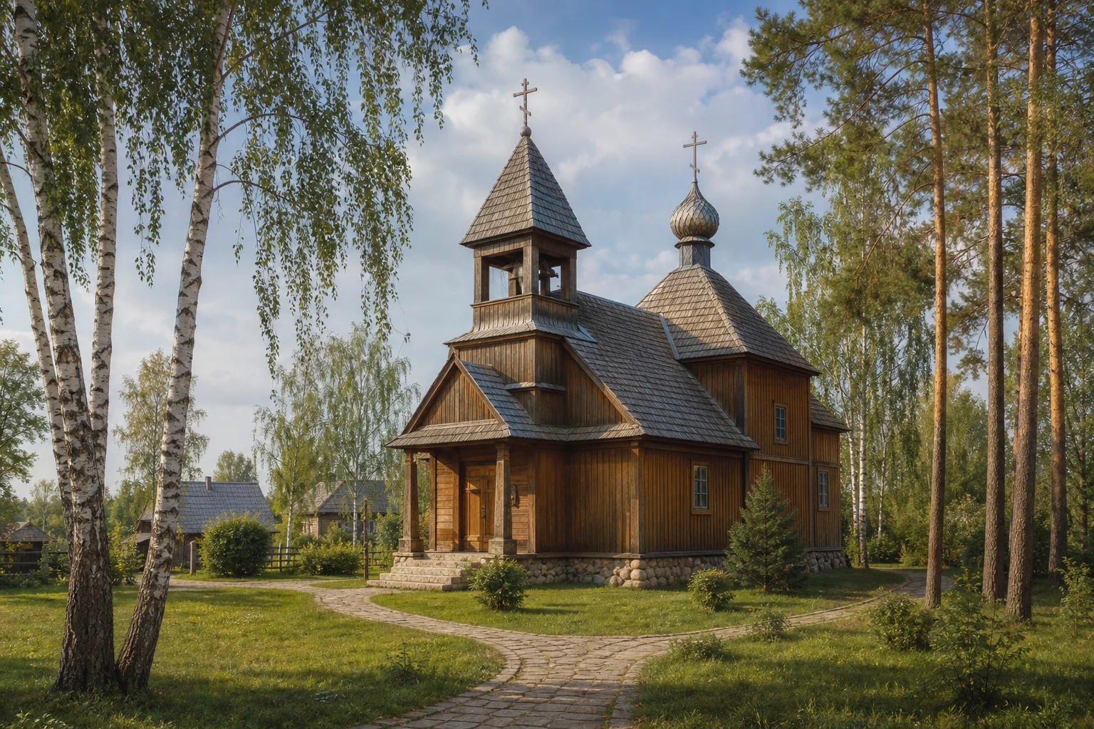 Охоново, церковь св. Иоанна Кронштадтского (дерев.)