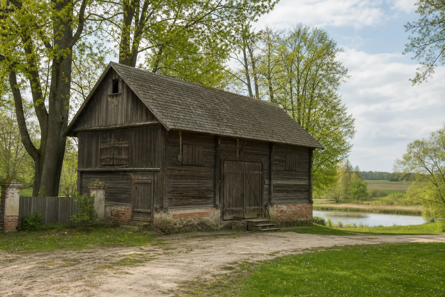 Олекшицы, усадьба: амбар (дерев.)