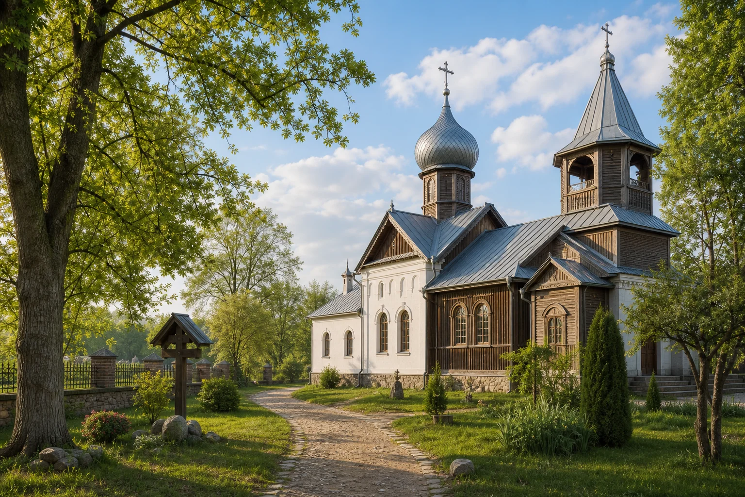 Ольгомель, церковь Воскресенская (дерев.)