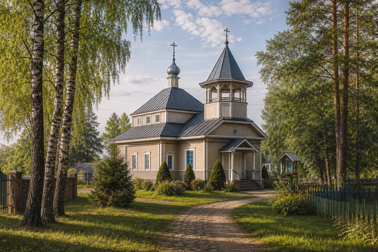 Ольманы, церковь Воскресенская (дерев.)