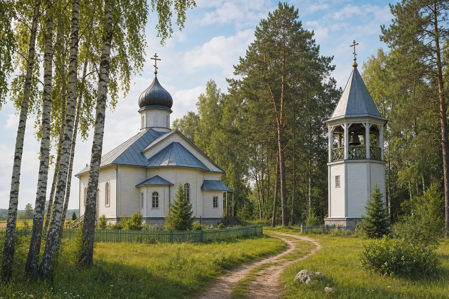 Осиногородок. Покровская церковь и колокольня