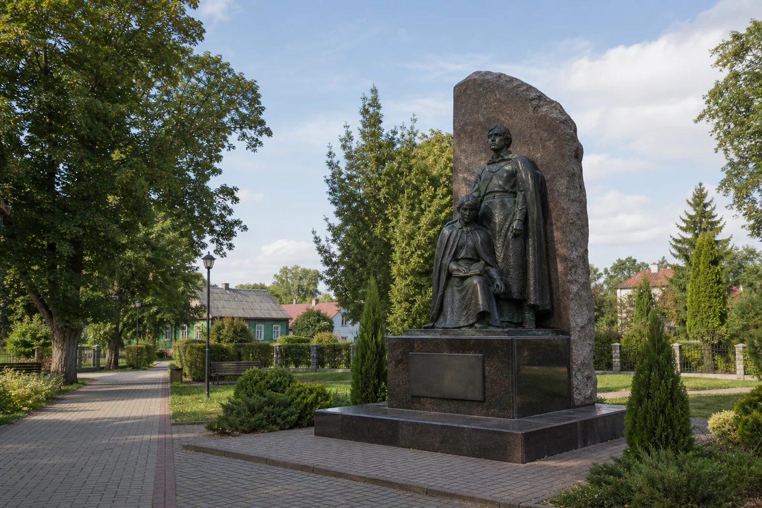 Памятник героям Советского Союза Яну Фогелю и Павлу Петрову в Дятлово