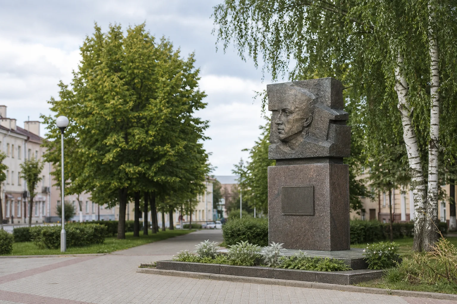 Памятник на месте гибели В. Омельянюка в Минске