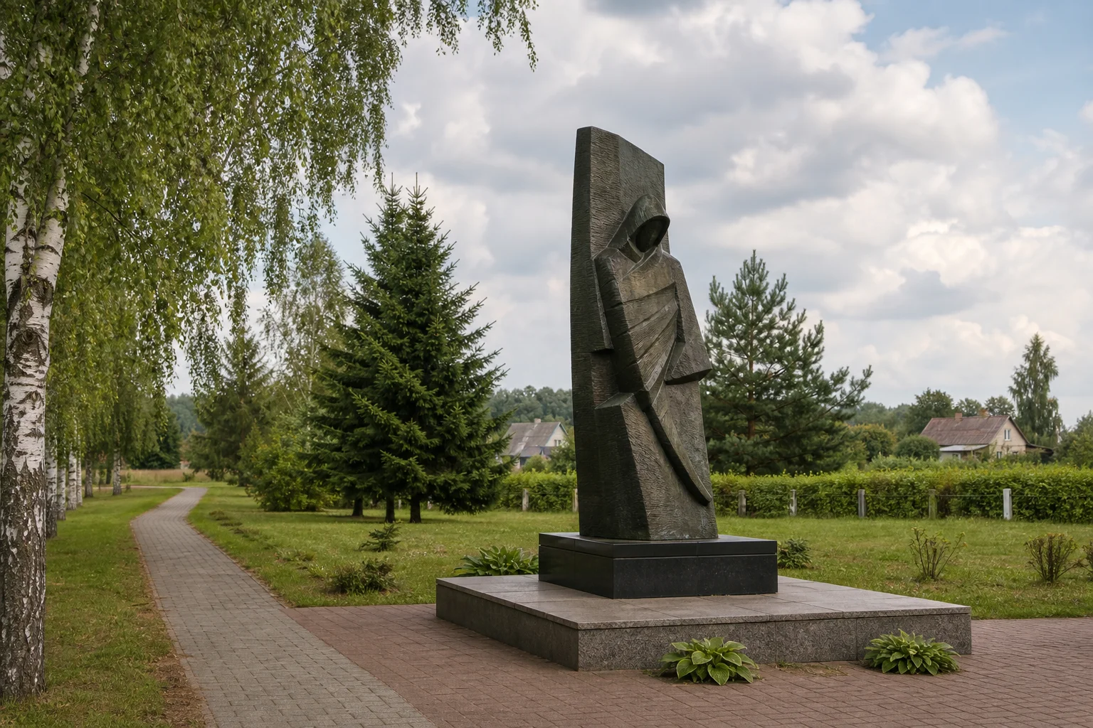 Памятник на месте лагеря смерти в Озаричах