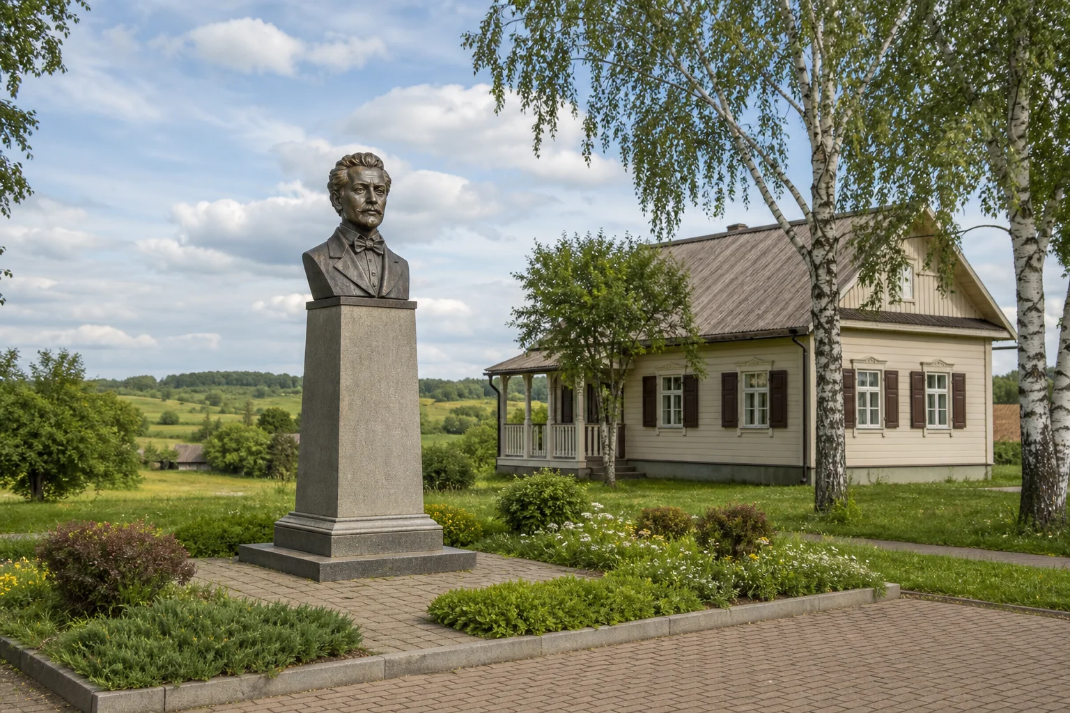 Памятник основателю современного белорусского театра Игнату Буйницкому в Прозороках