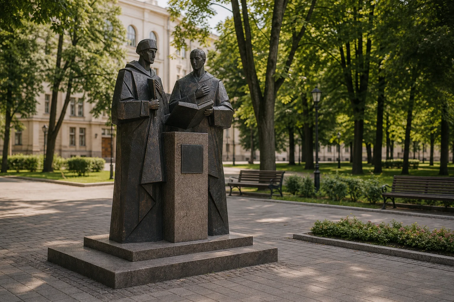 Памятник Сымону Будному и Василю Тяпинскому