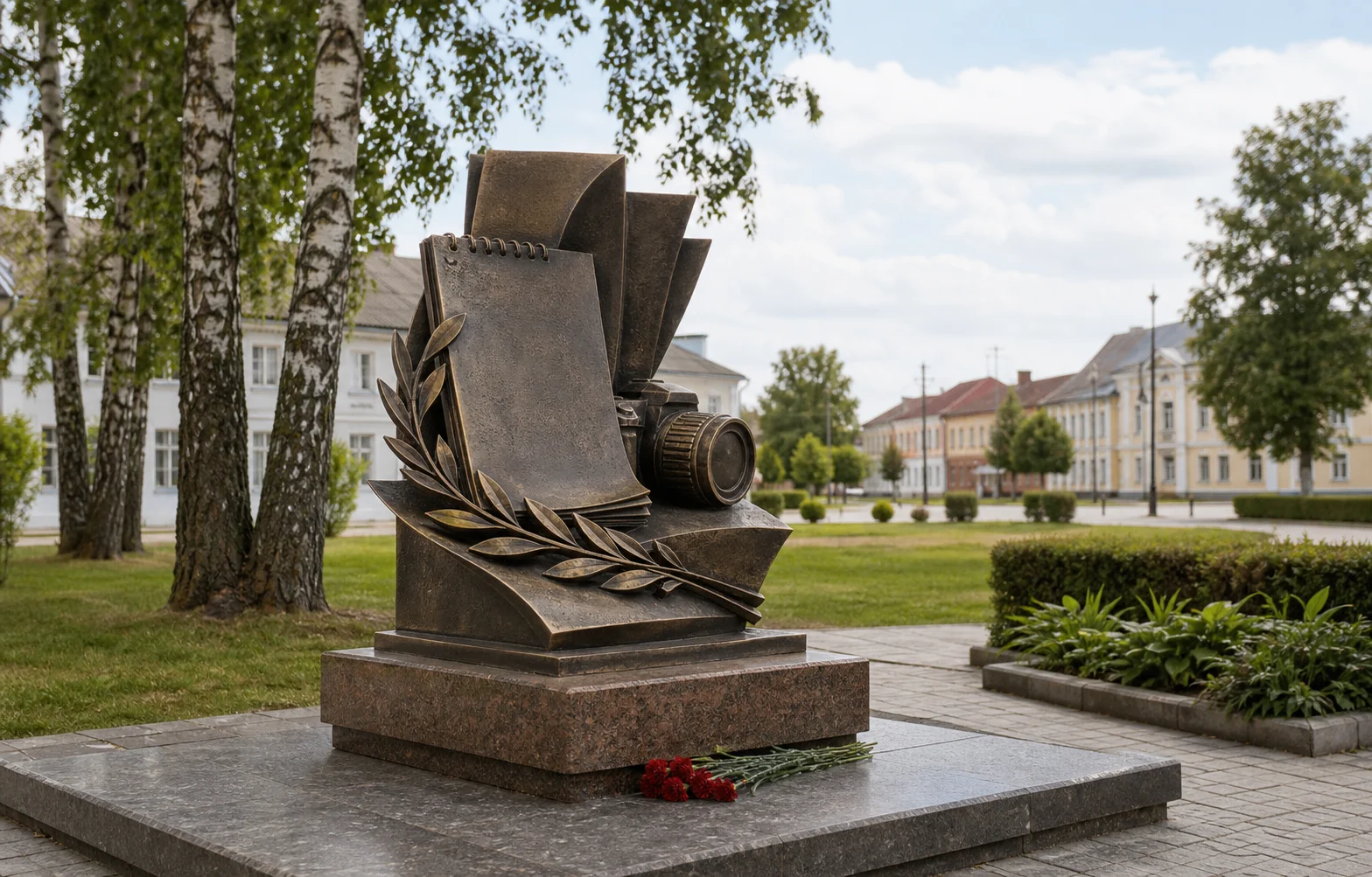 Памятник военным журналистам в Кличеве
