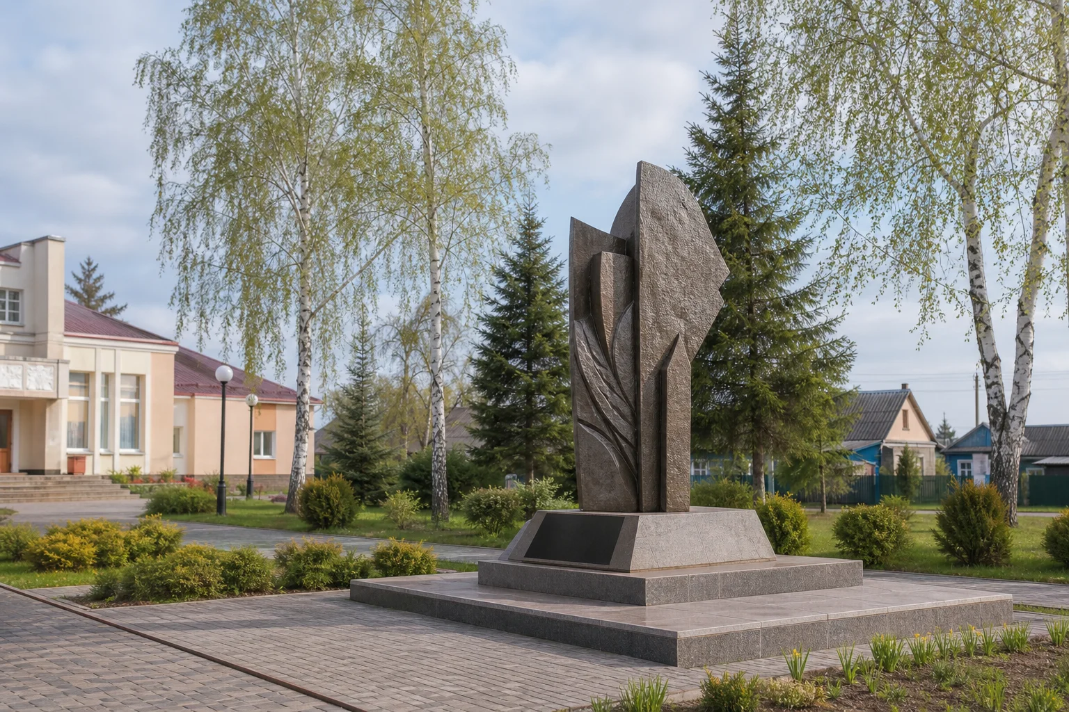 Памятник воинам-землякам в аг. Ленино