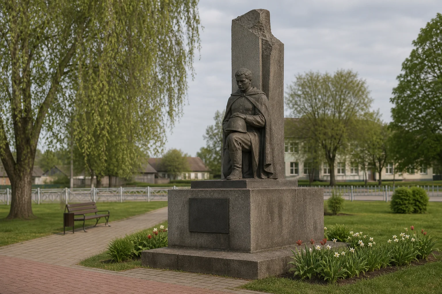 Памятник воинам-землякам в аг. Леньки