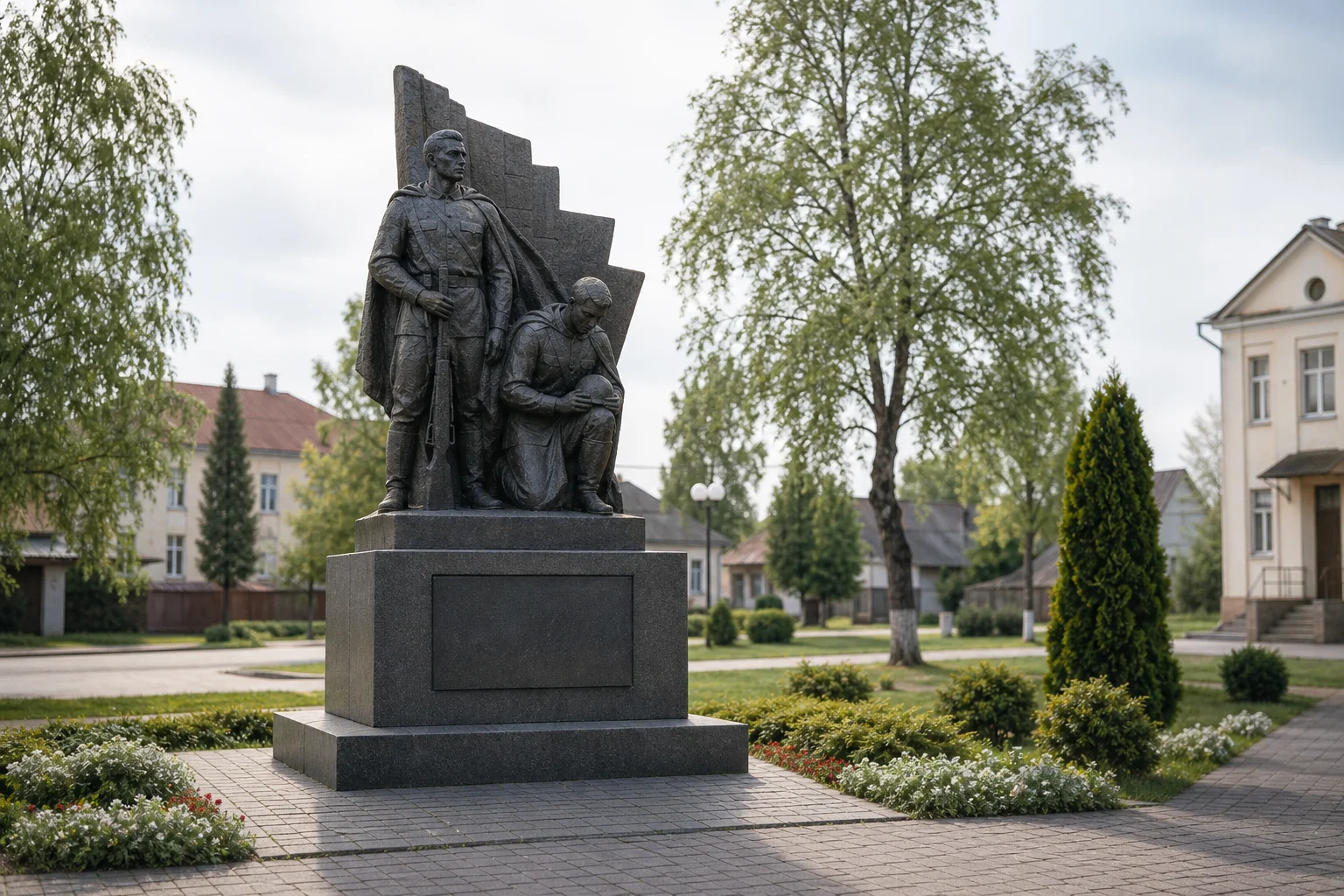 Памятник воинам-землякам в аг. Октябрь