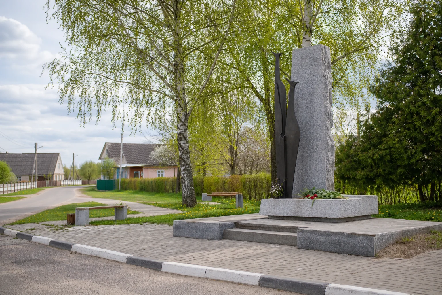 Памятник жертвам фашизма, д. Жаулки