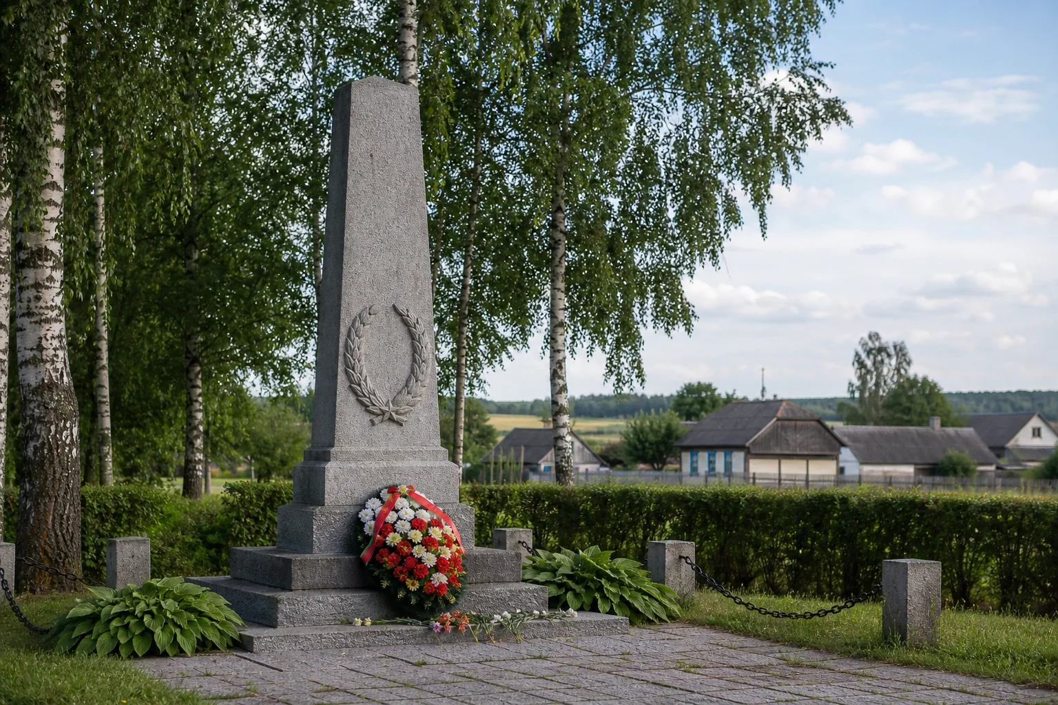Памятники погибшим воинам в Опытной