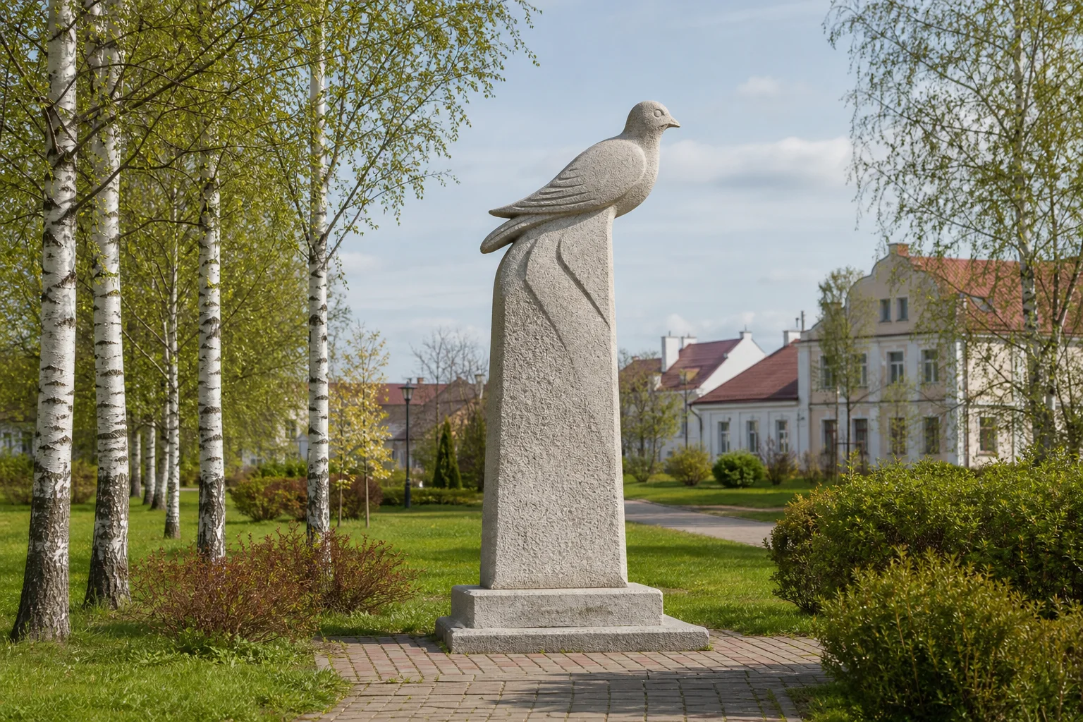 Памятный знак птице-оберегу в Березе