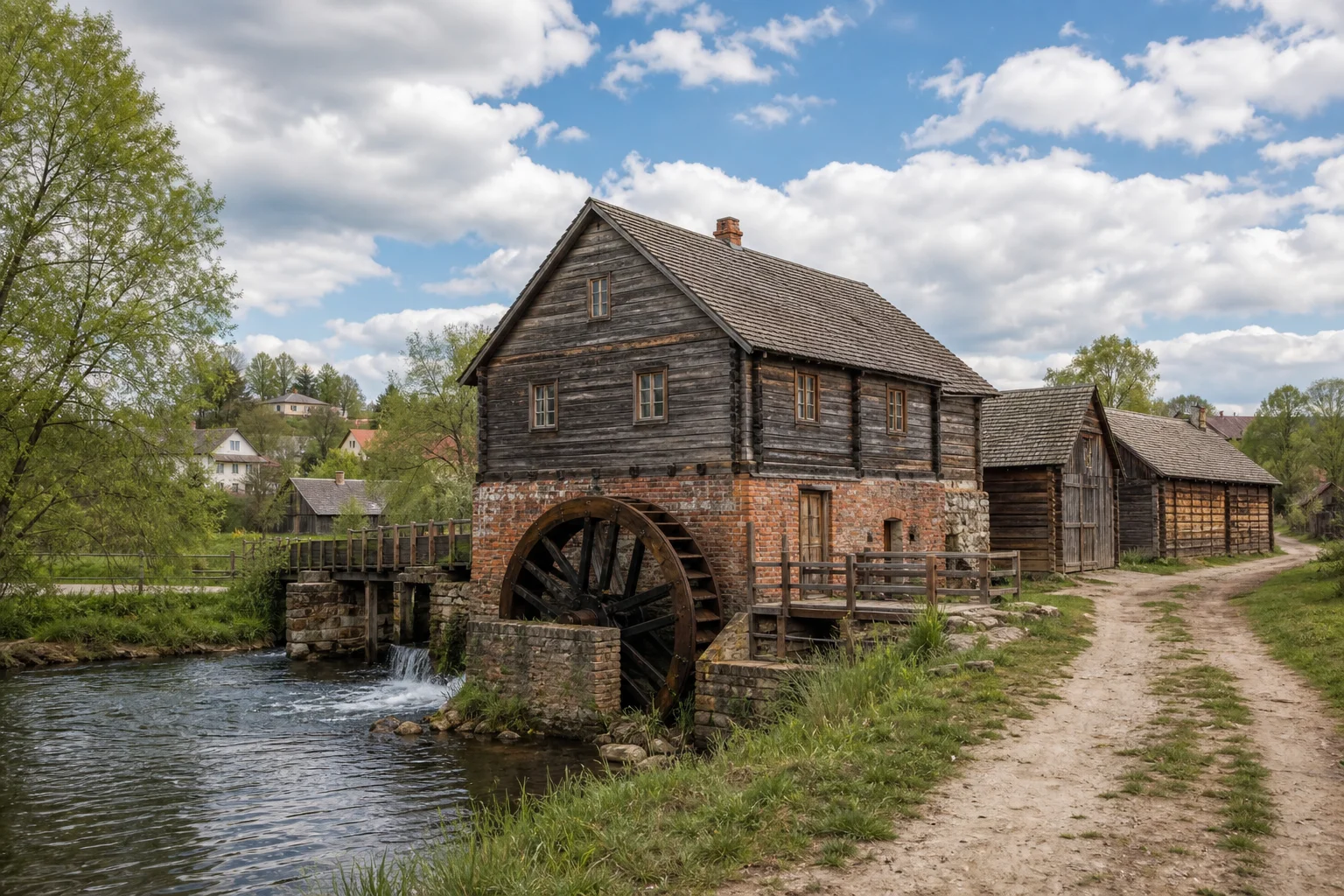 Прудники, водяная мельница (дерев.)