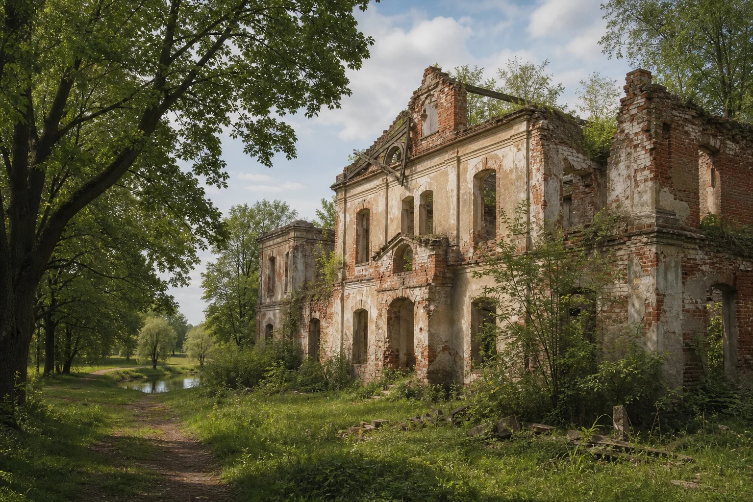 Речки. Руины усадьбы Шульцев