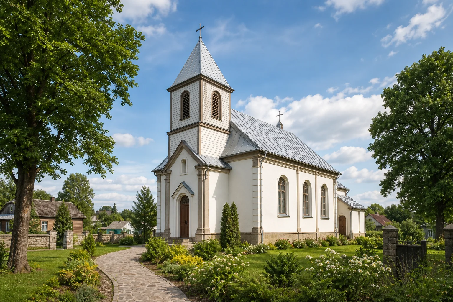 Ремни, костел (дерев.)