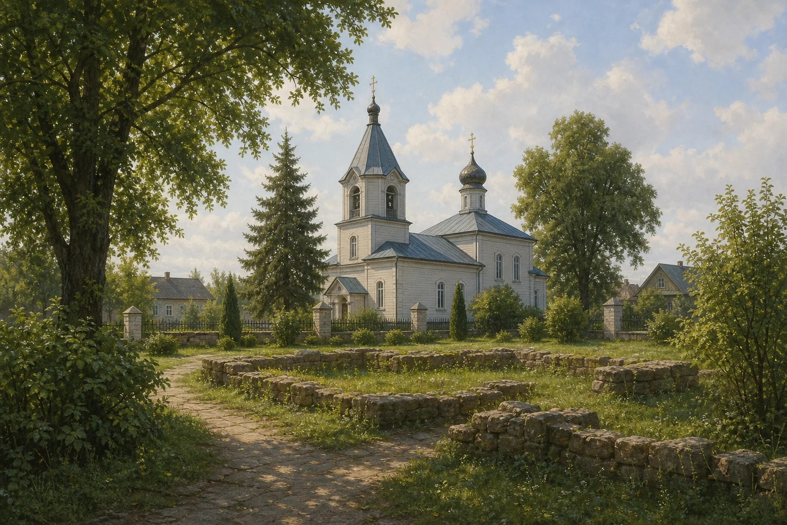 Остатки фундаментов церкви Рождества Богородицы