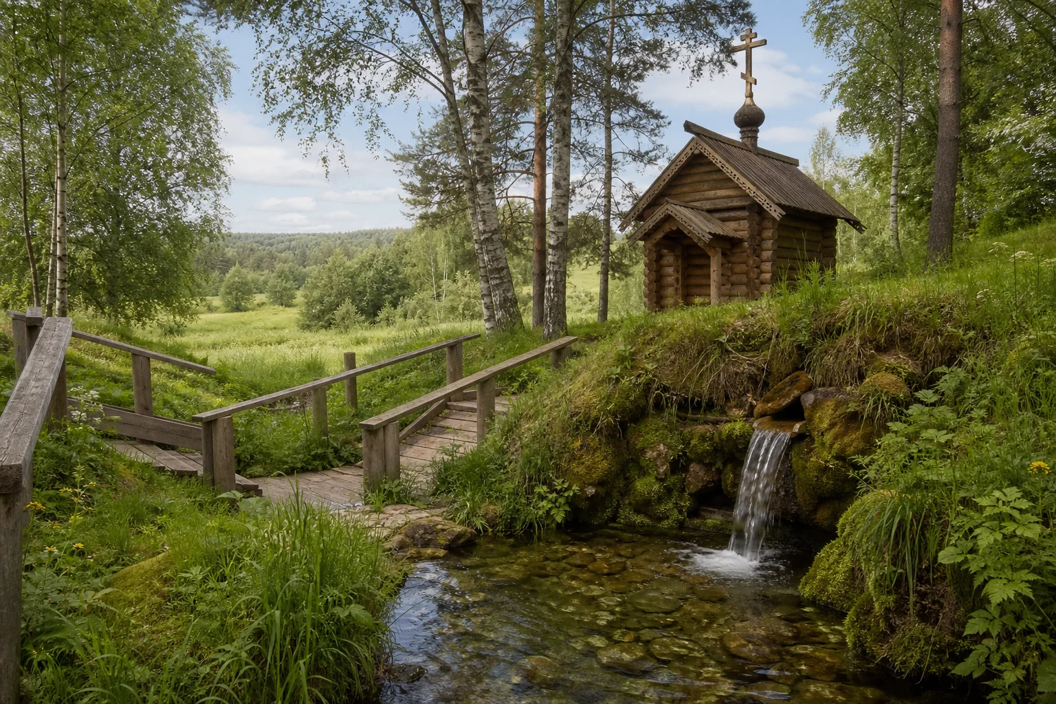Родник в деревне Хролы