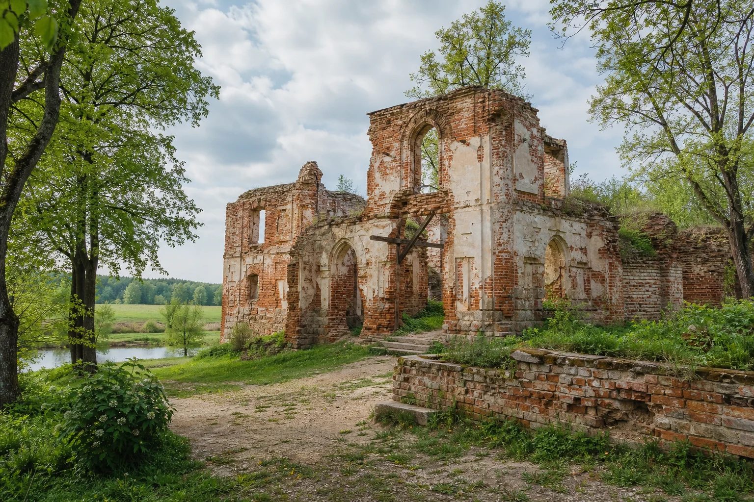 Рудня, усадьба: дворец (руины)