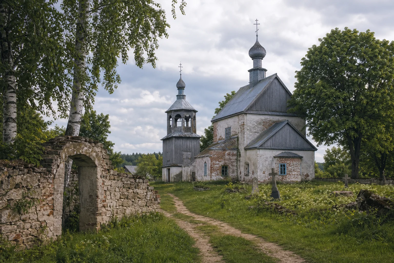 Руины церкви в Мокранах