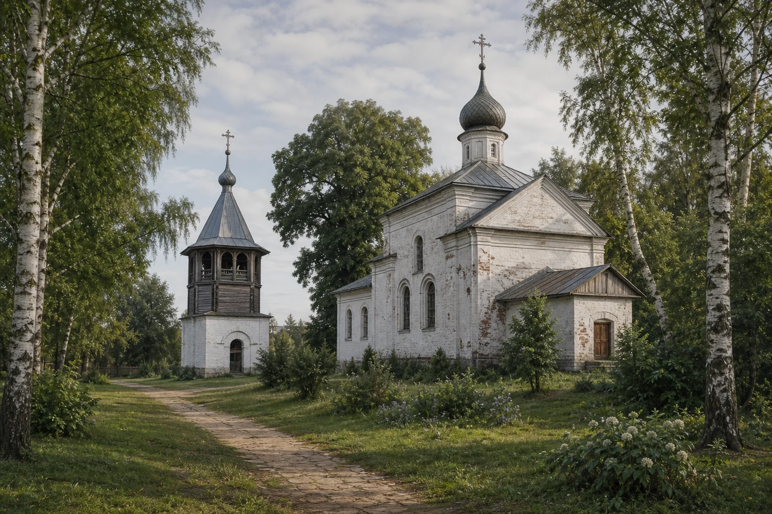 Руины Свято-Николаевской церкви в Корме