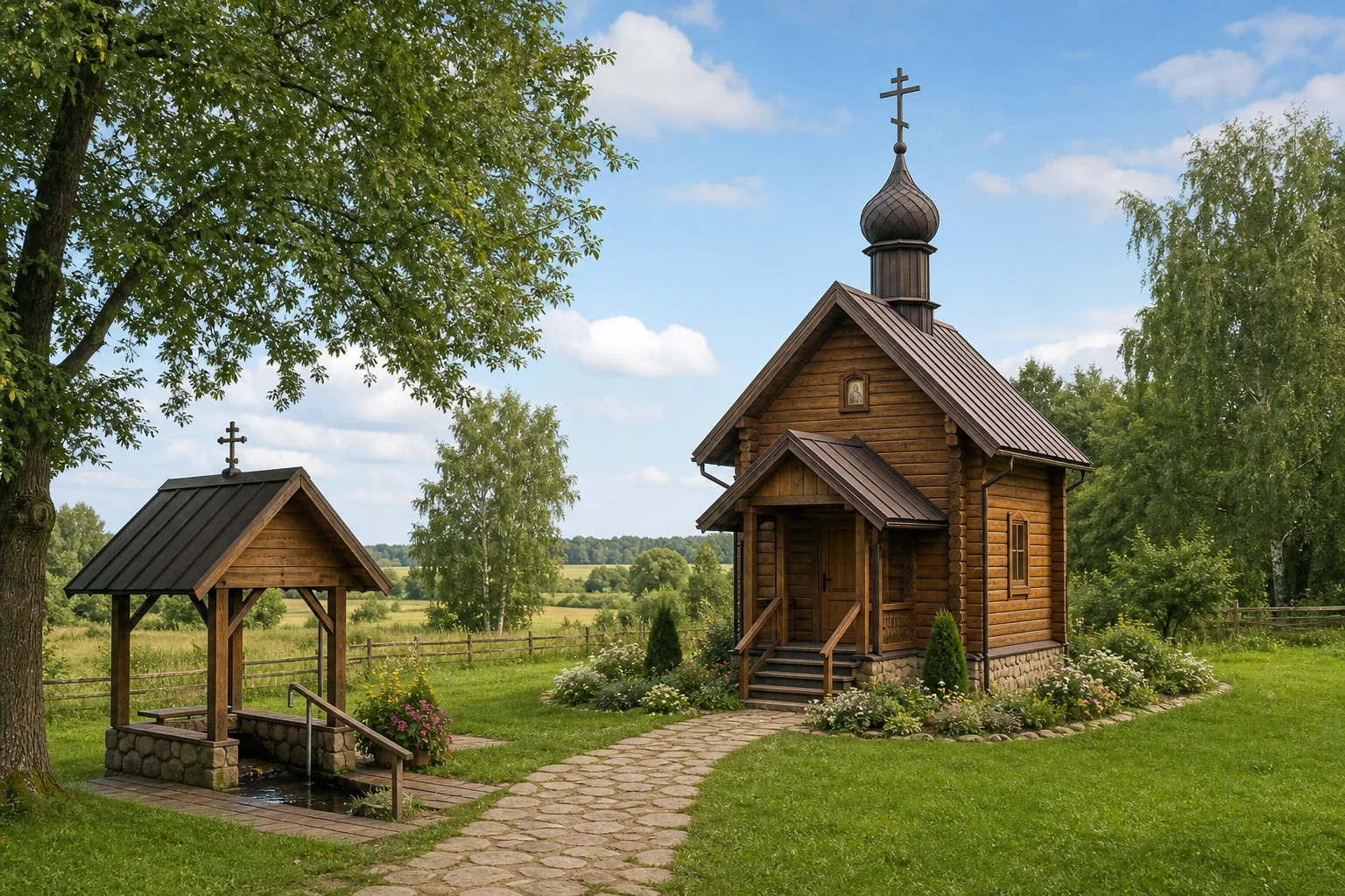 Русаки, часовня придорожная (дерев.)