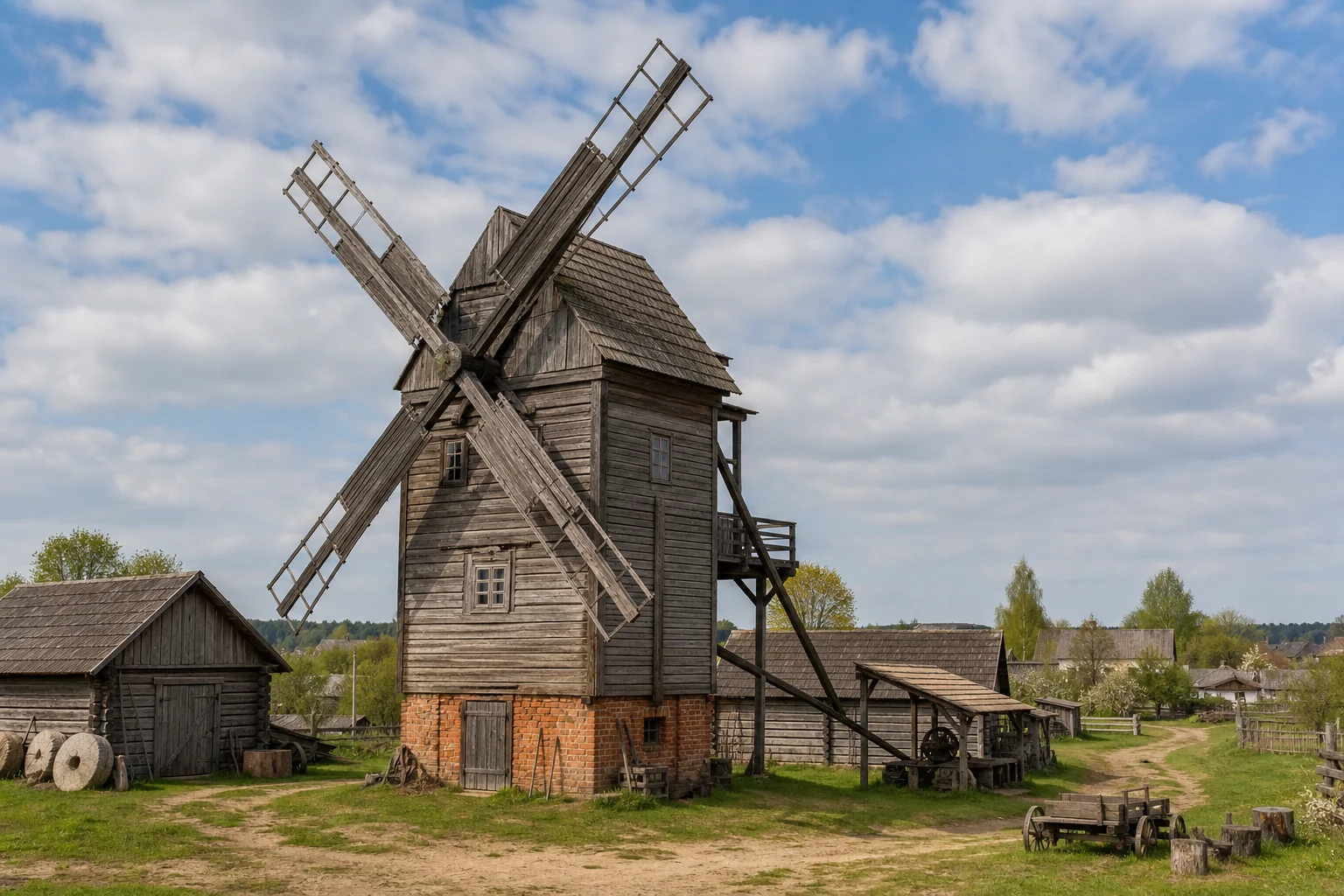 Русино, ветряная мельница (дерев.)