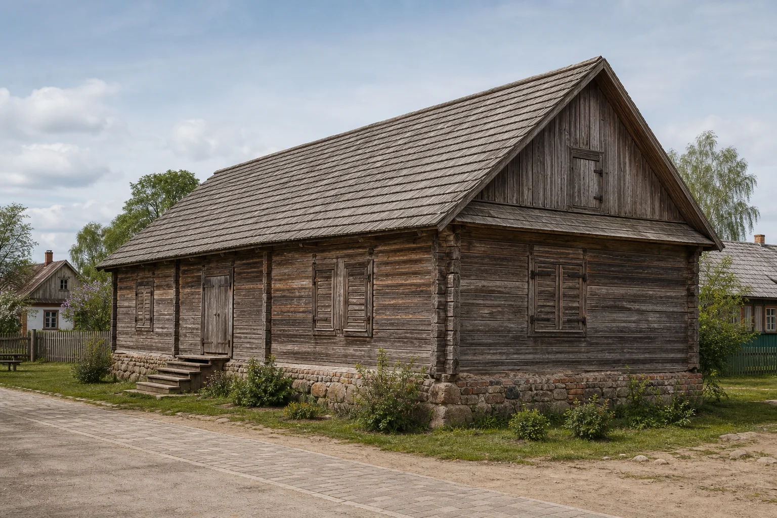 Школьный, усадьба: амбар (дерев.)