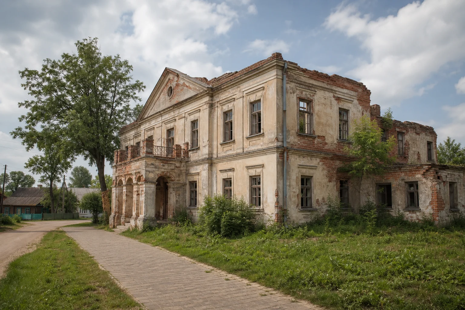 Шнипово, усадьба: усадебный дом (руины)