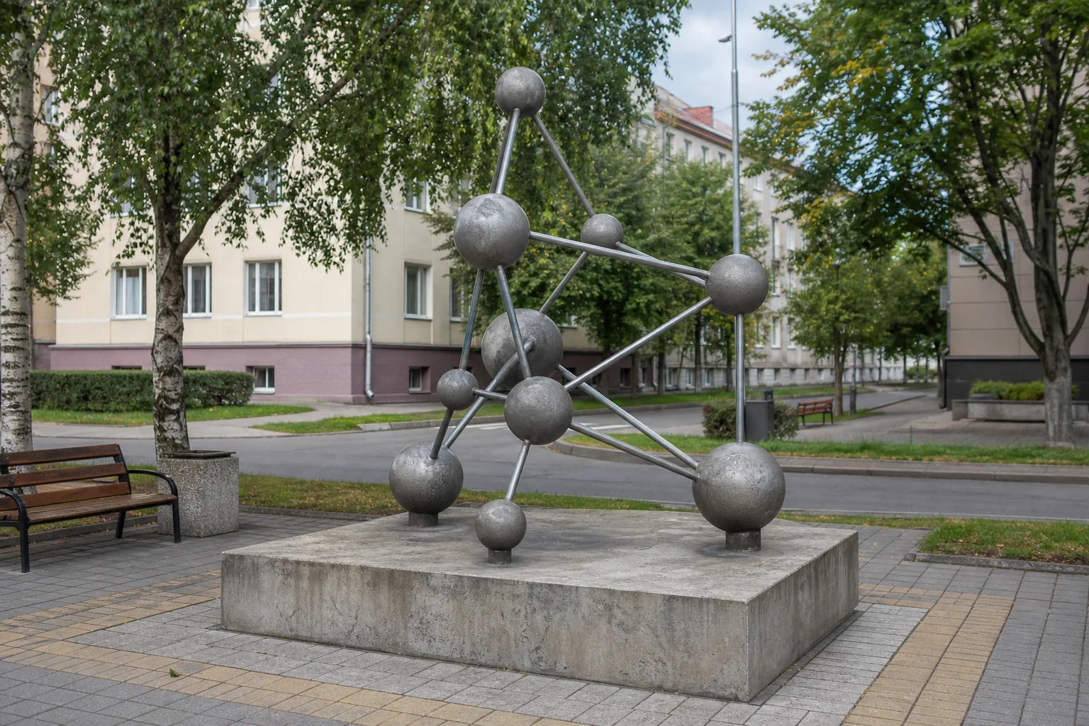 Скульптура "Молекулярная решётка"