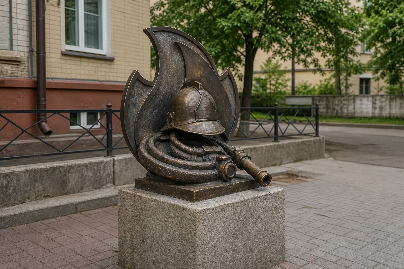 Скульптура "Пожарный"