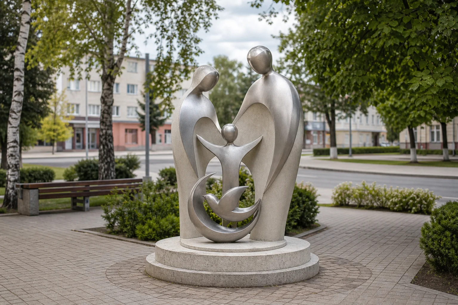 Скульптурная композиция «Семья – залог мира» в Орше
