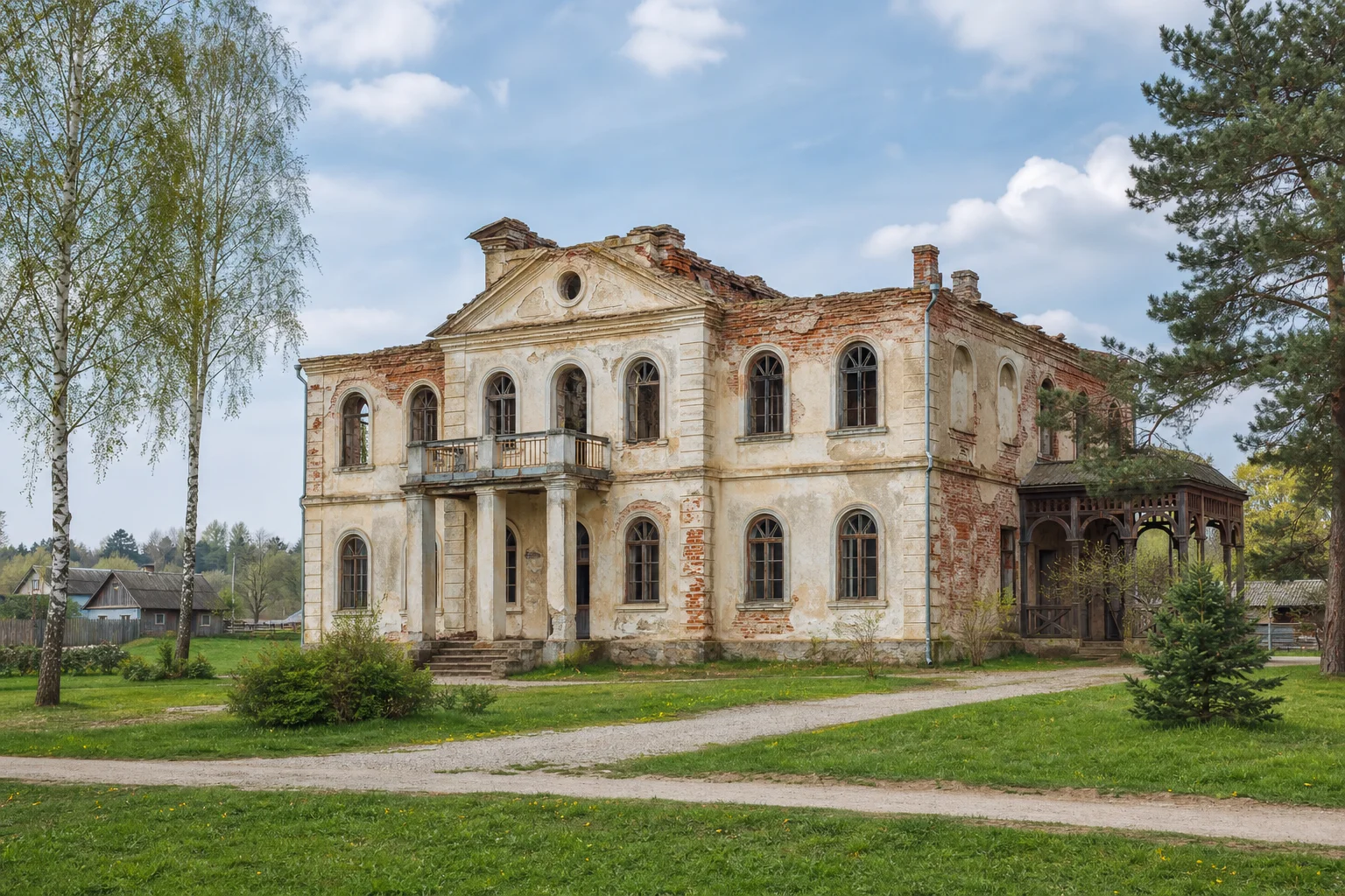 Сосновщина, фольварк "Сосновщина": усадебный дом (руины)