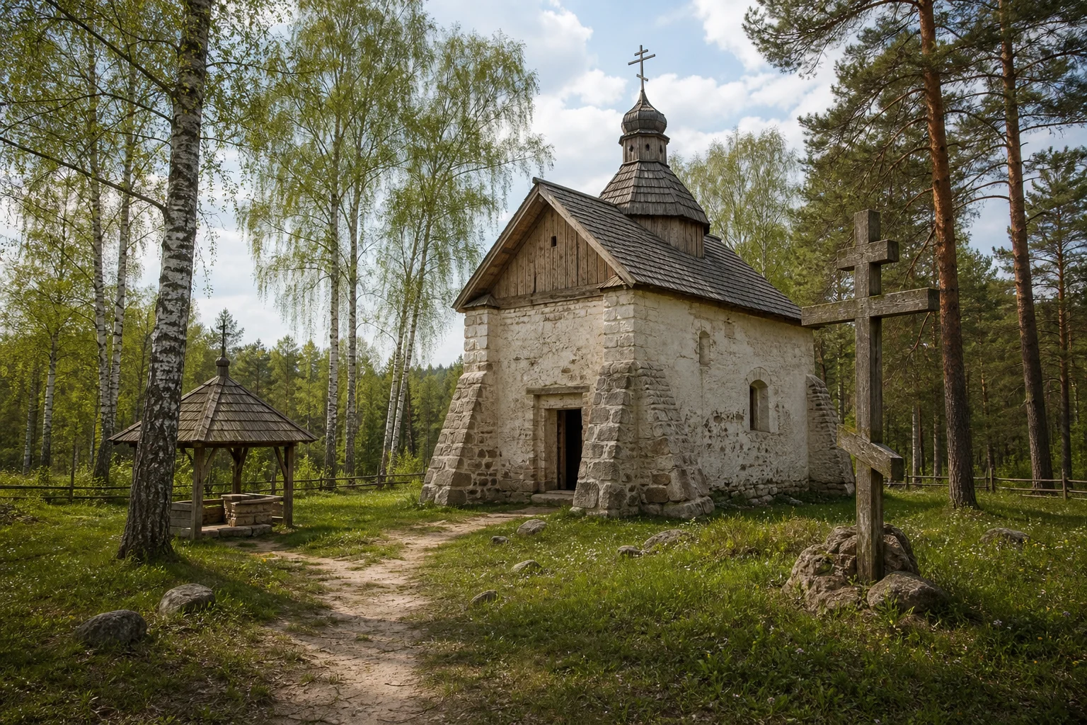 Старая Жосна. Руины часовни 17-го века