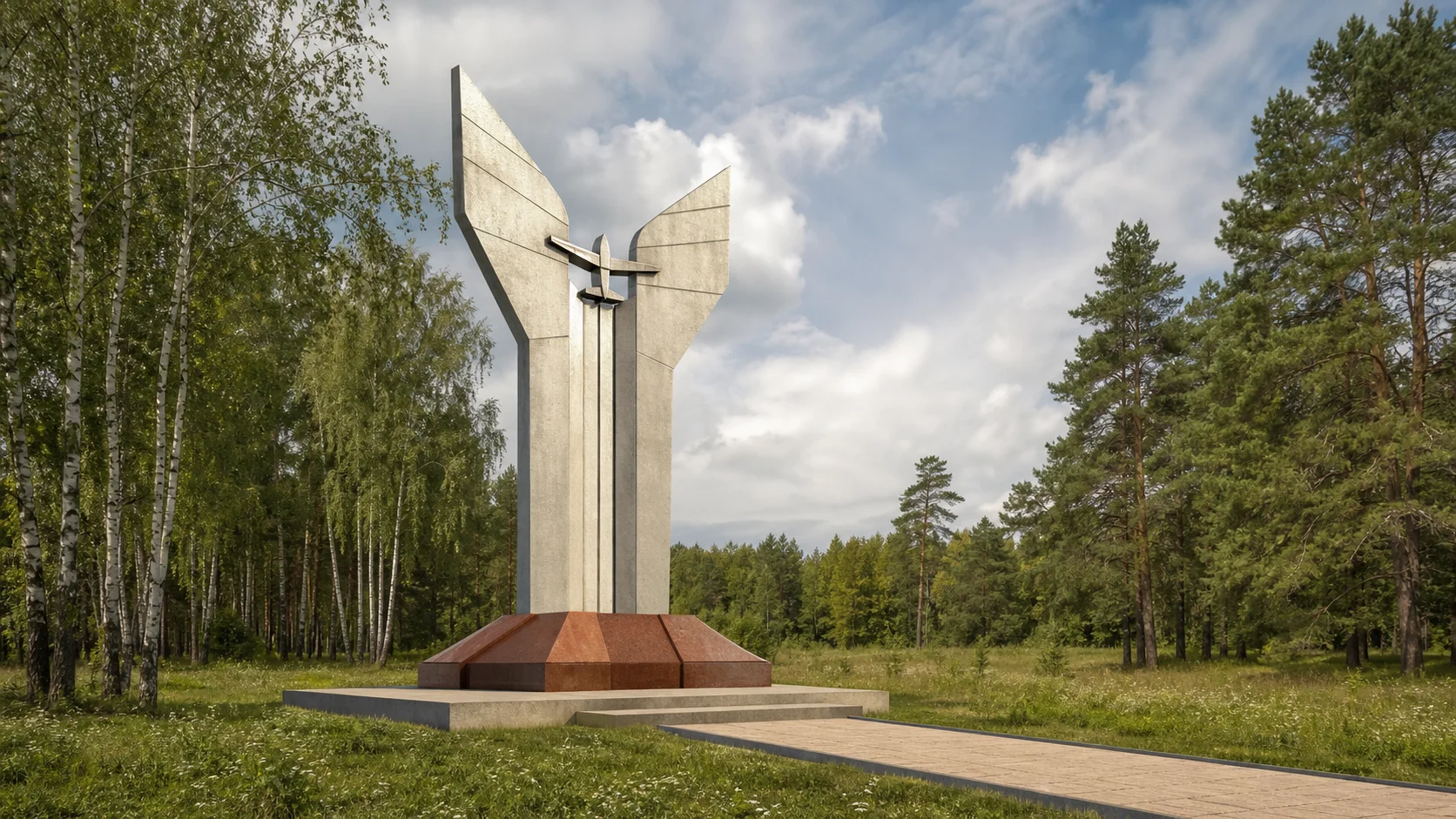Стела «Партизанский аэродром» в Бегомле