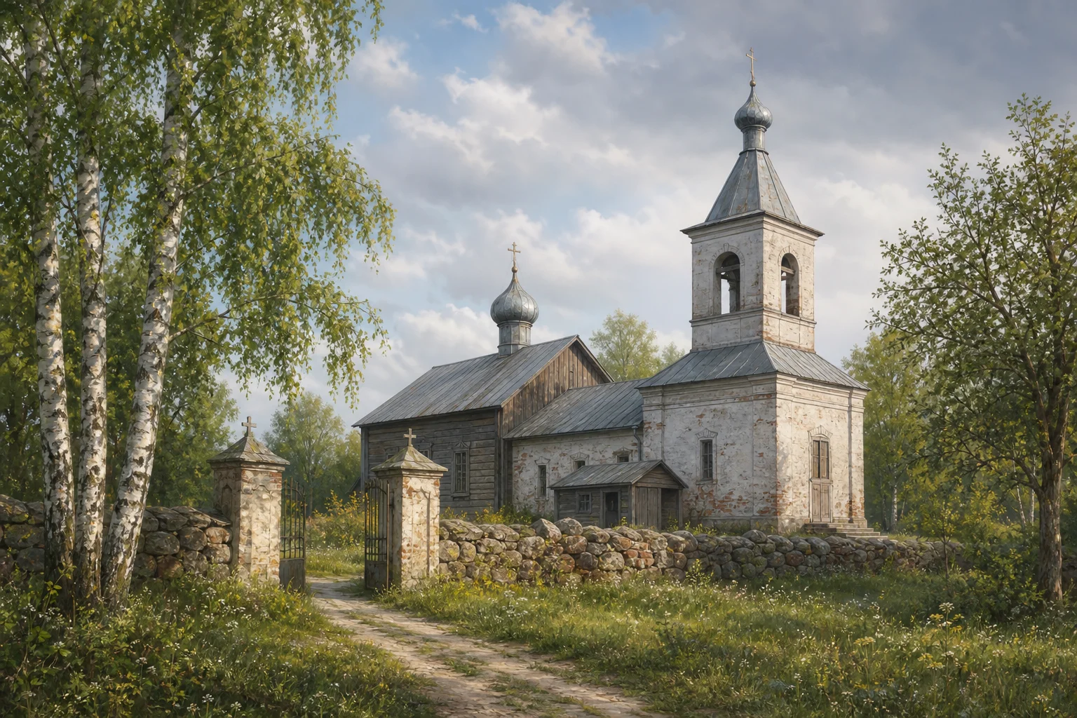 Сюлки, церковь Покровская (дерев.; руины)