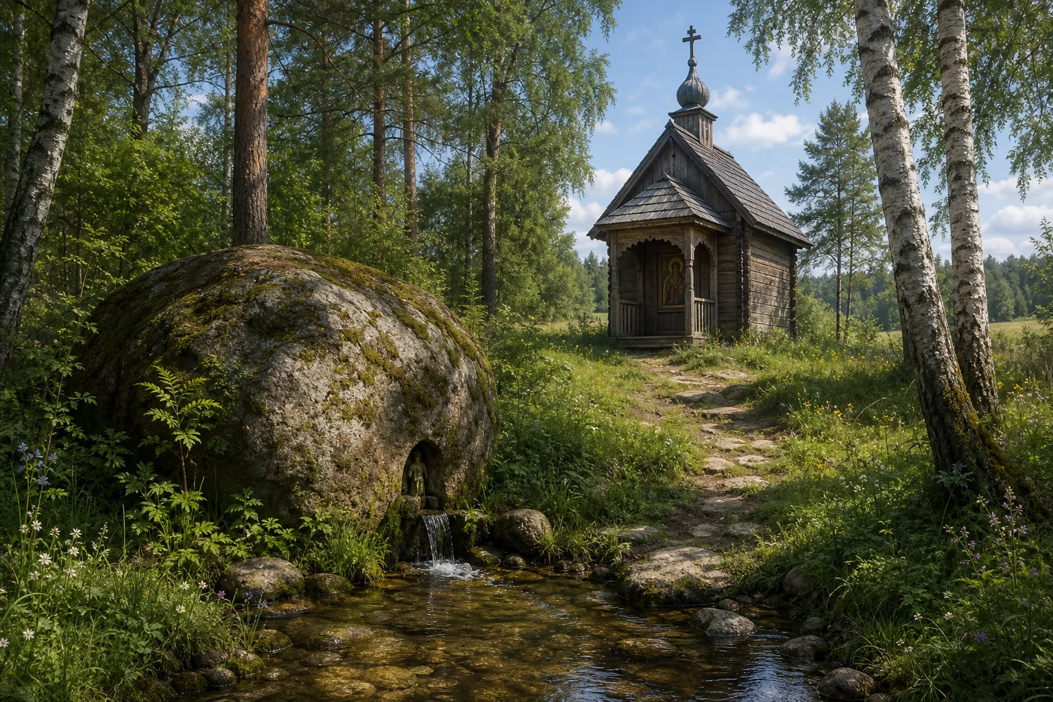 Великая Кракотка. Кракоцкий камень и источник
