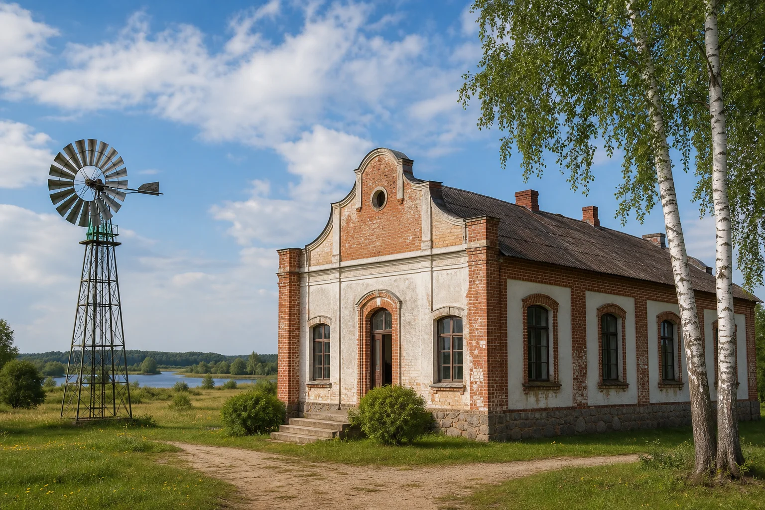 Ветряной электрогенератор в деревне Занарочь