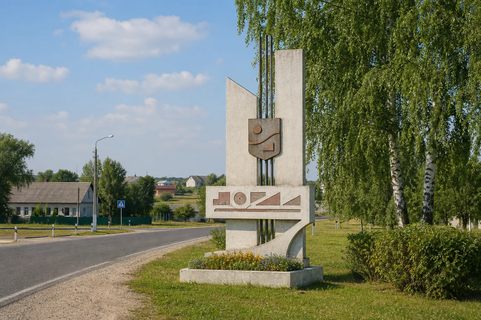 Въездная стела город Поставы