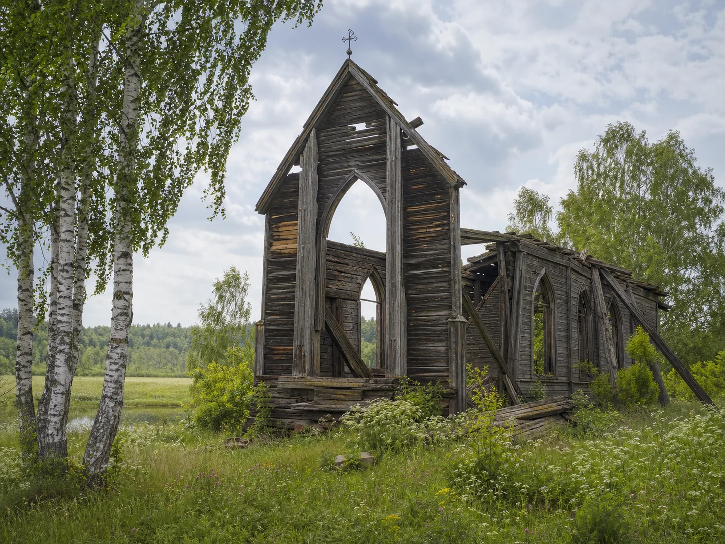 Вилейка, костел (дерев.; руины)