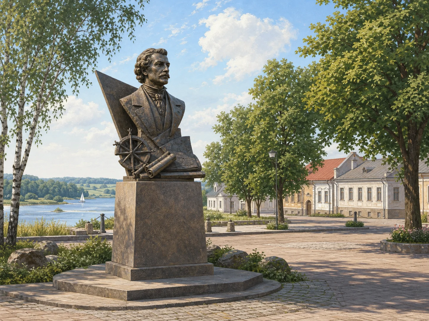 Вилейка, памятник экспедиции К. Тышкевича
