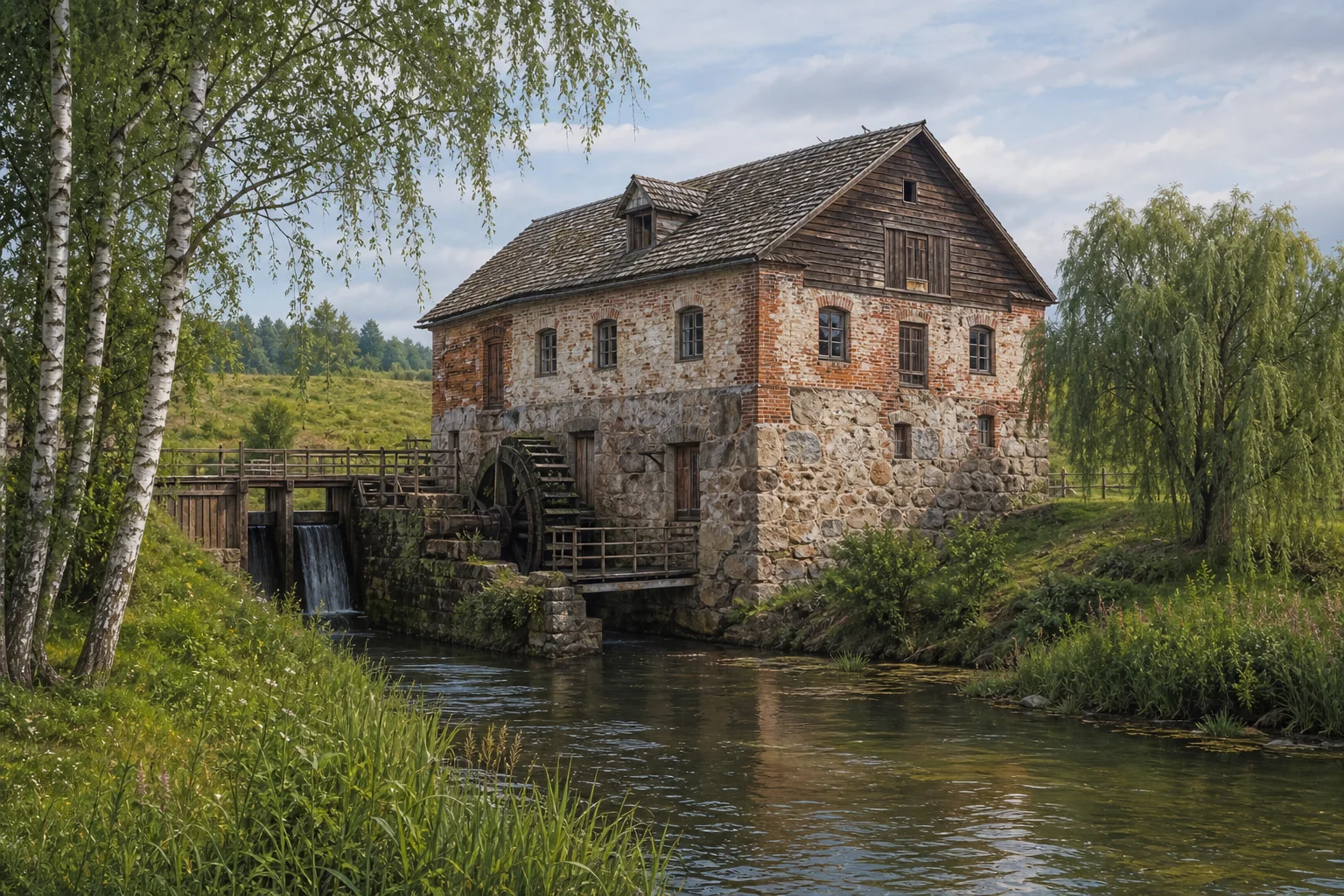 Водяная мельница в Ивье