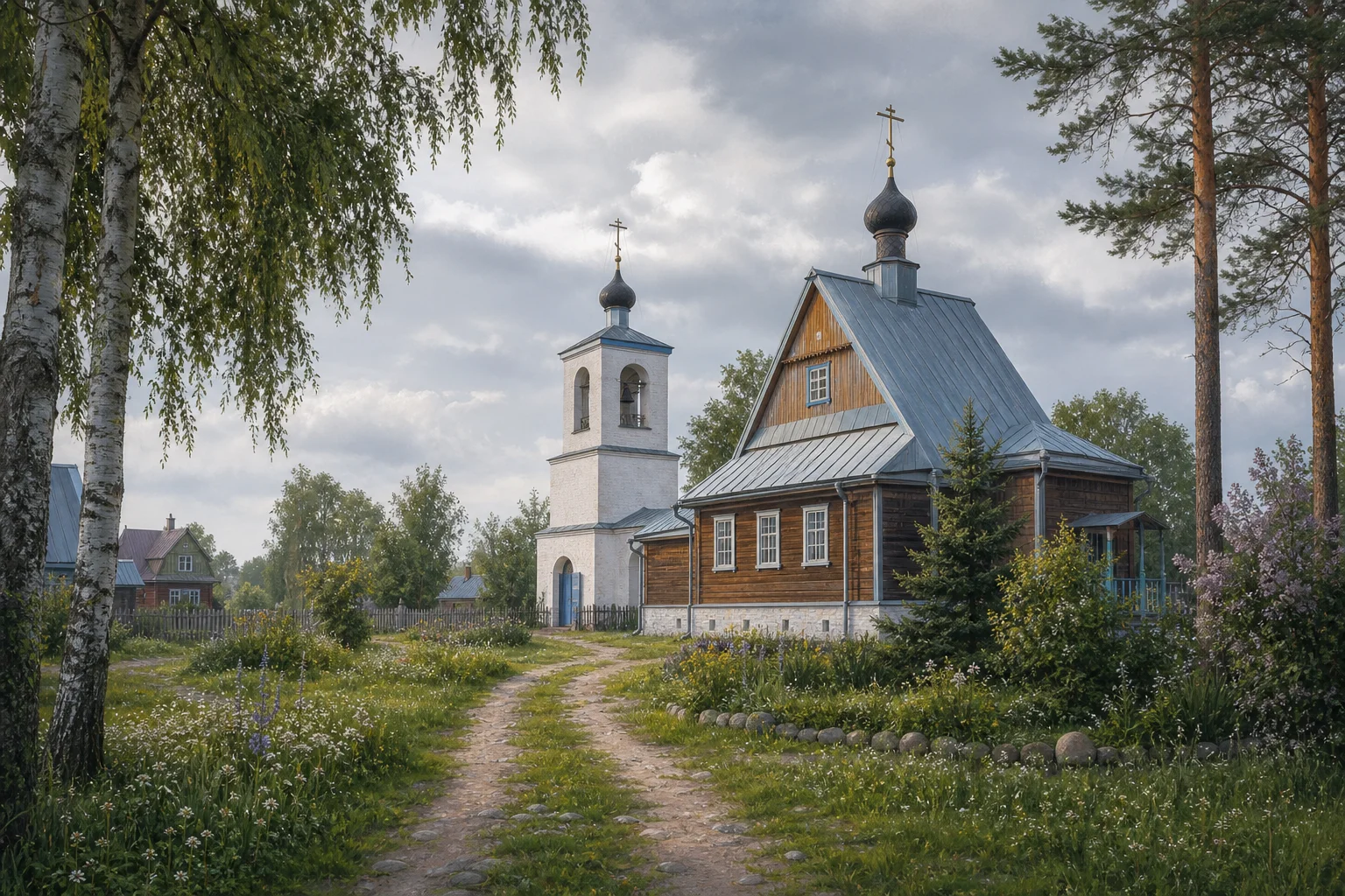 Вылево, фундаменты церкви