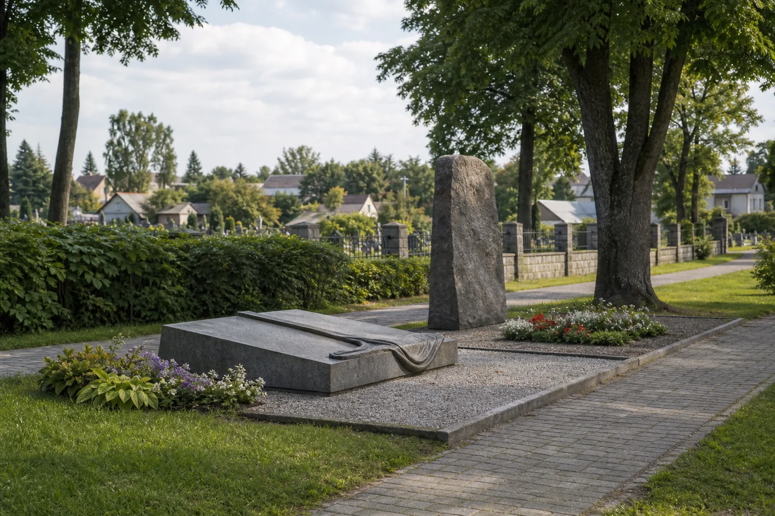 Захоронение на городском кладбище в г. Слуцке